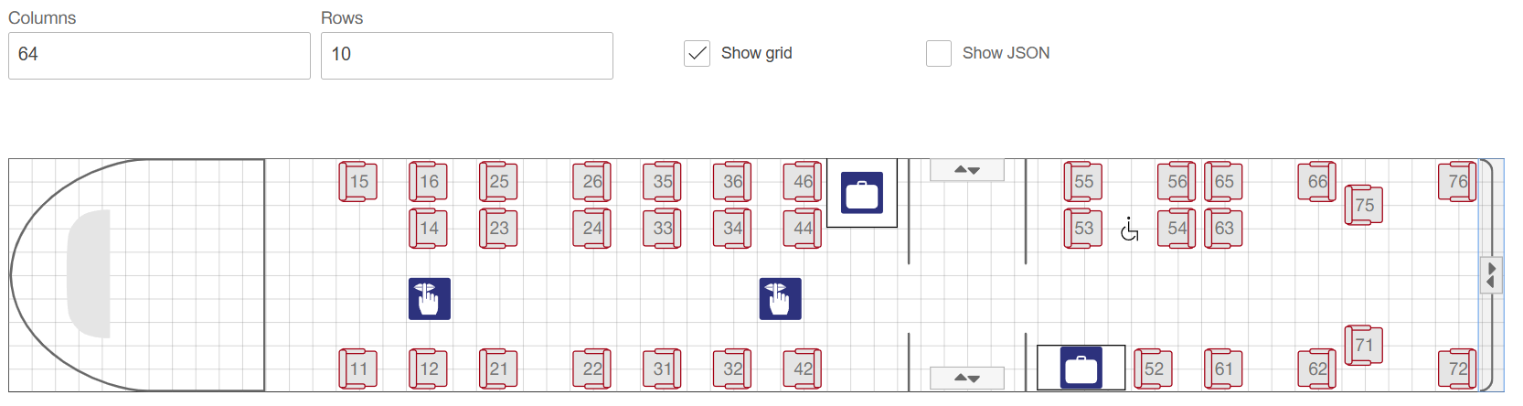 Example of a coach deck layout